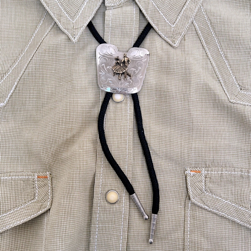 Vintage Western Bolo Tie With Square Dancers UNISEX